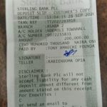A bank cash deposit receipt | tonyamechifoundation.com